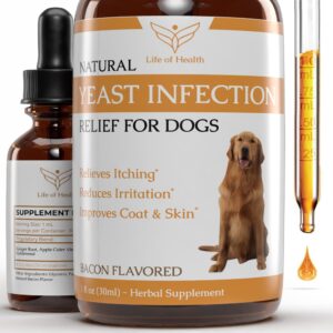 natural yeast infection treatment for dogs | supports healthy itch relief, inflammation relief, allergy relief & more | dog yeast ear infection treatment | dog itch relief | dog allergy relief