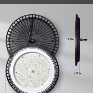 ONLYLUX LED High Bay Light 200w, LED Garage Lightsing, LED Shop Lights 5000K Daylight 30000LM 6 Pack, UFO LED Highbay Lights with US Plug, IP65 Commercial Bay Lighting, for Warehouse, Garage