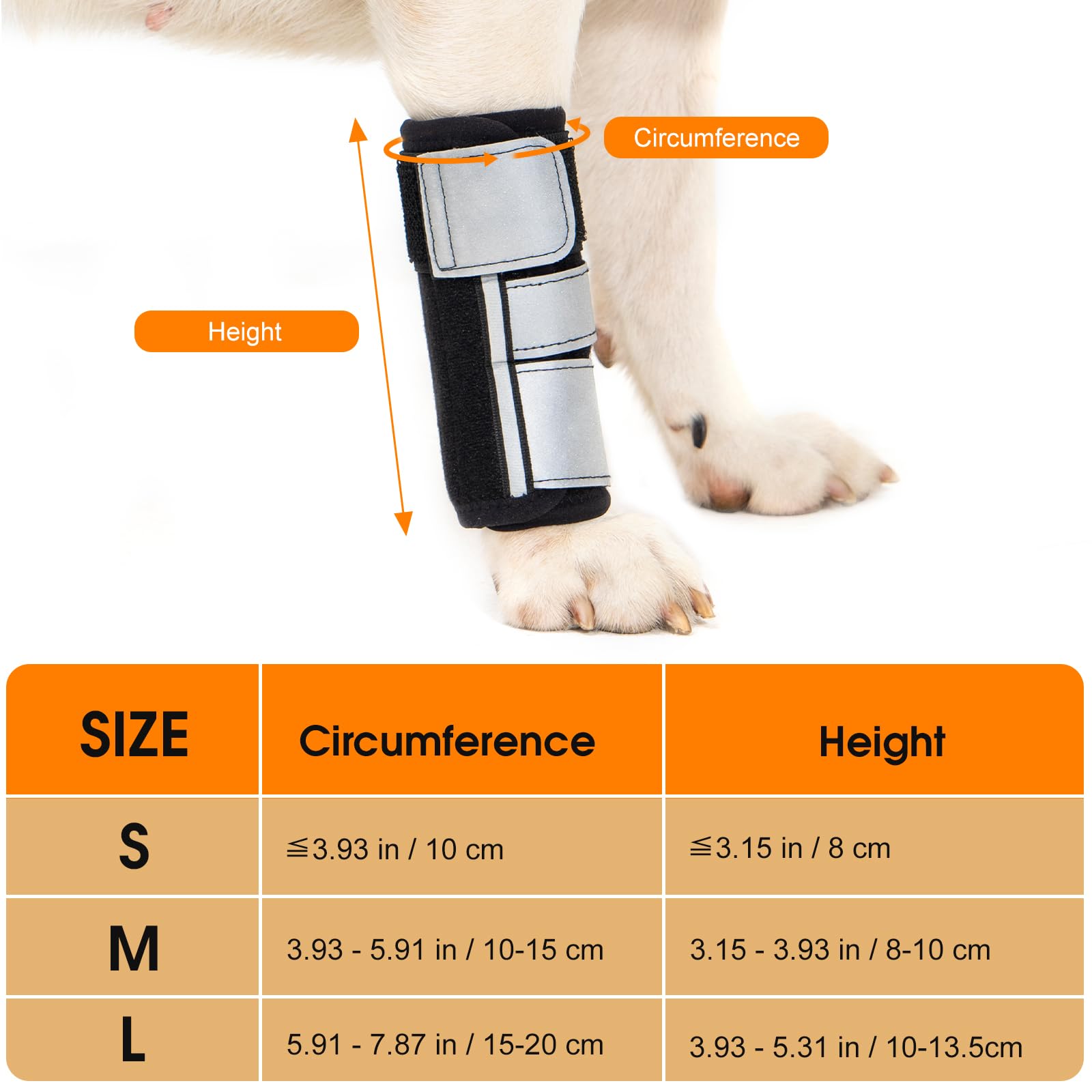 Avont Dog Front Leg Brace, Wrist Compression Wrap Sleeve, Protects Wounds Prevents Licking Help Recover from Injuries Sprains and Arthritis -1 PCS(S)