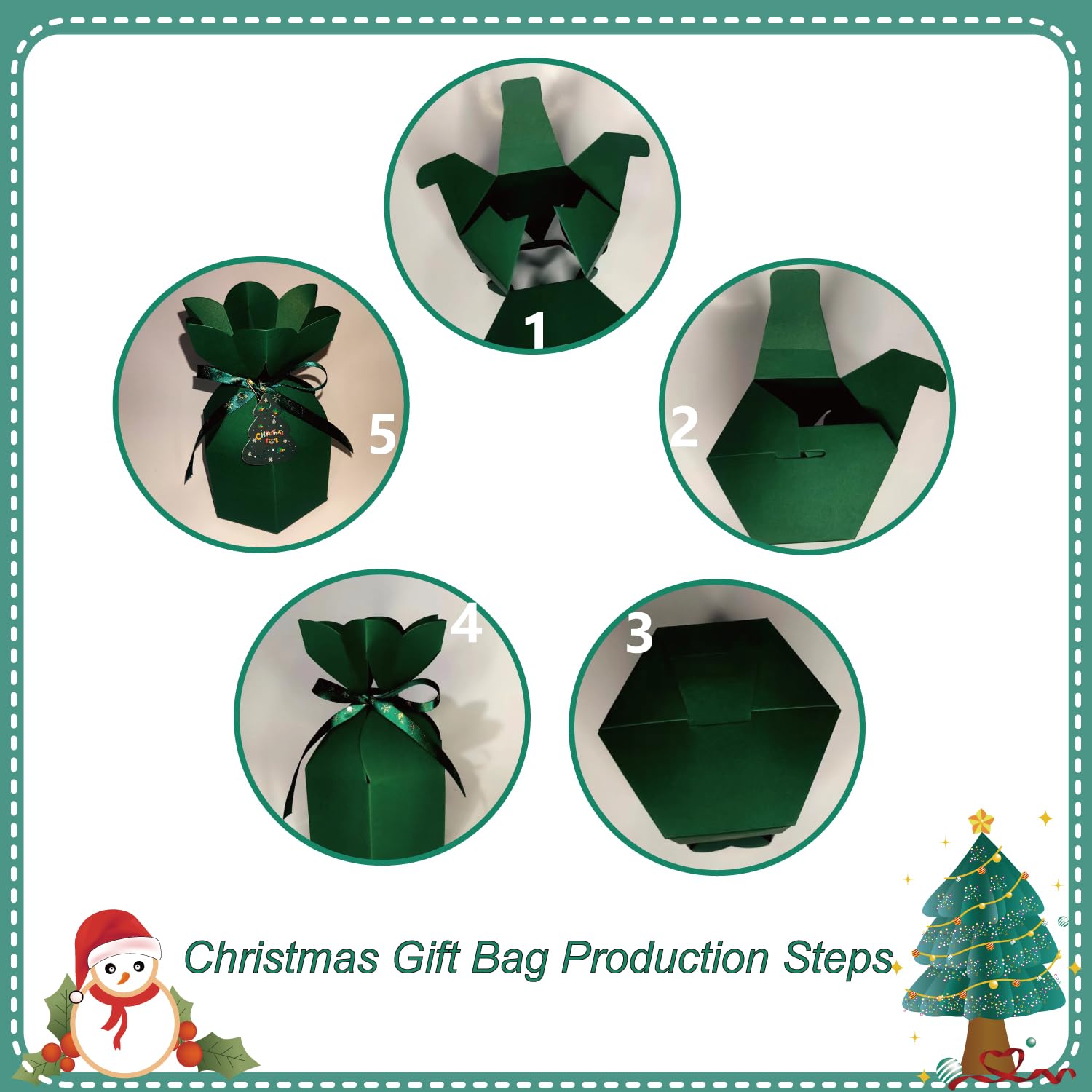 20pcs Christmas Gift Boxes Treat Cookie Favor Party Stacking Set with Lids Merry Christmas Goodie Paper Box Small Size Bow Bulk for Chirldren Mini Wrap Decorative Candy Holiday Santa Presents Giving (20 green Christmas+tag+ribbon+pins)