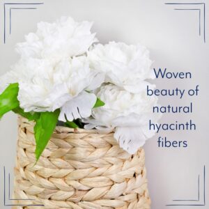 AuldHome Water Hyacinth Pocket Basket, Natural, 17 x 9 x 5 Inches