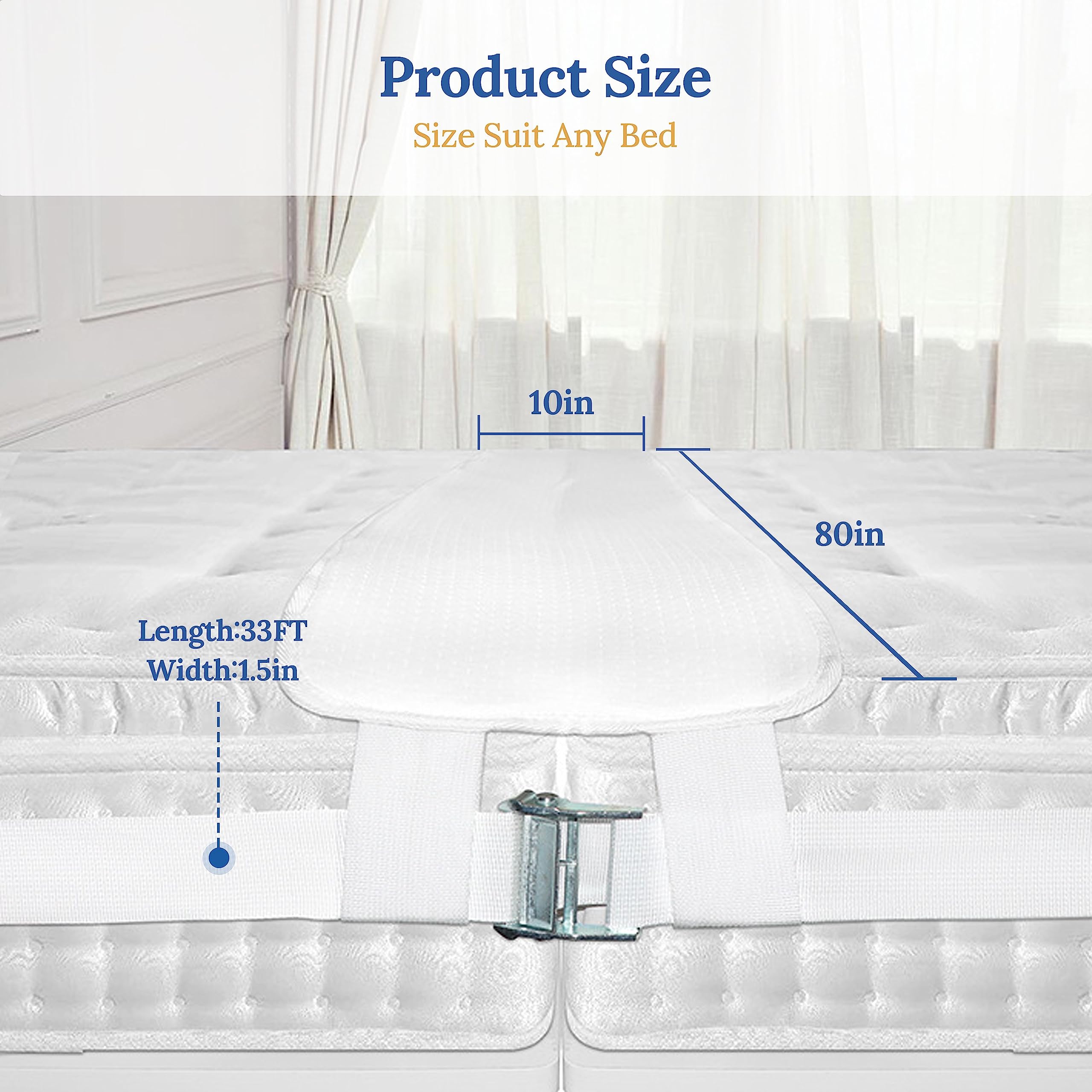 Homecozy Bed Bridge Twin to King Converter Kit - Split King Gap Filler for Adjustable Bed - Twin and Twin XL Mattress Connector - Split King Bed Connector