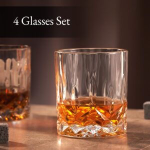 Luxury Gift For Men – Whiskey Decanter Set For Beloved Husband Or Dad Birthday Gift – 4 Whiskey Glasses And Decanter Set Is a Great Gift Idea for Whisky, Bourbon, or Scotch lovers