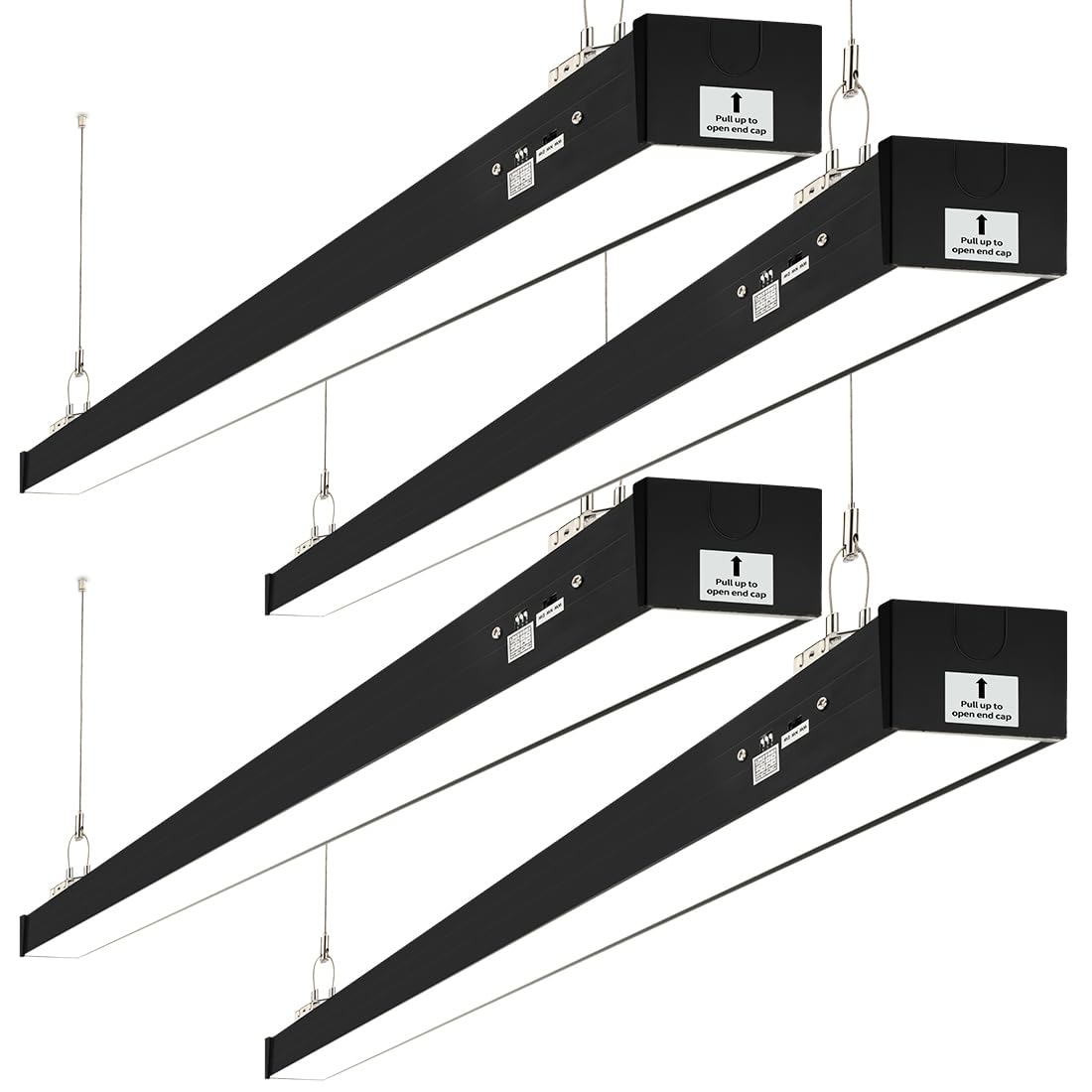 DAKASON 8FT LED Linear Light, 8Foot LED Shop Lights 100/80/60W 3/4/5000K CCT Selectable, Commercial 8Feet Strip Lighting Fixture for Office Garage Warehouse Market, Flush Mount Suspended ETL 4 Pack