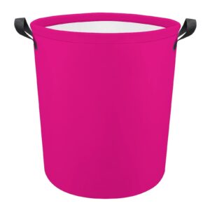 large laundry hamper, hot pink chic square laundry basket collapsible & waterproof storage basket for college dorm, family essentials