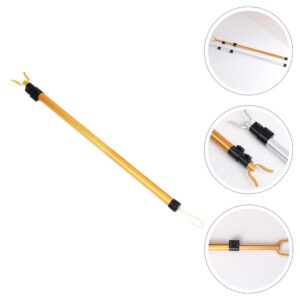 Cabilock Reach Hook Clothes Pole Reach Stick Retractable Long Reach Stick Closet Pole Clothesline Pole Hooks Telescoping Garment Pole for Closet Shelf Reaching