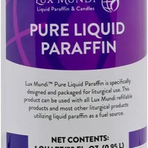 Altar Pure Liquid Paraffin Candle Fuel for Liturgical use | Liquid Church Candle Fuel Wax Free | Suitable for use in All Candle Shells | 1 US Quart or 32 Fluid Ounces.