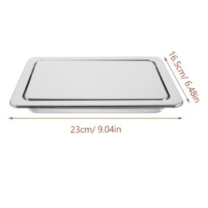 Cabilock Trash Can Embedded Type Trash Bin Cover Countertop Flap Lid Kitchen Supply Bathroom Supply Recessed Trash Bin Lid Kitchen Accessory 430 Stainless Steel Clamshell Concealed Sink