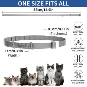 4 Pack Flea Collar for Cats, 32 Months Flea and Tick Prevention for Cats, Waterproof Cat Flea Collar, Natural Cat Flea and Tick Treatment, Adjustable Flea and Tick Collar for Cats Kittens(4 Colors)