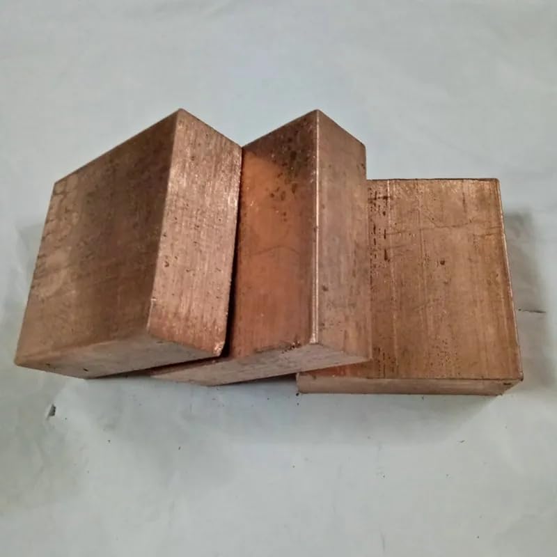 20mm to 60mm Solid Copper Block Pure Copper Plate Electrode Sacrificial Anode Plating Sheet Customized CNC service (30x30x30mm 1pc)