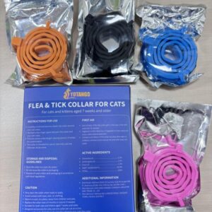 4 Pack Flea Collar for Cats, 32 Months Flea and Tick Prevention for Cats, Waterproof Cat Flea Collar, Natural Cat Flea and Tick Treatment, Adjustable Flea and Tick Collar for Cats Kittens(4 Colors)