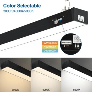 DAKASON 8FT LED Linear Light, 8Foot LED Shop Lights 100/80/60W 3/4/5000K CCT Selectable, Commercial 8Feet Strip Lighting Fixture for Office Garage Warehouse Market, Flush Mount Suspended ETL 4 Pack