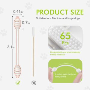 Dog Qtips | Double-headed Gourd-shaped Swabs Dog Ear Cleaner Tool for Infection Treatment | Prevents Accidental Injury | Safer Cleaning of Pet's Ears | Ideal for Medium and Large Dogs