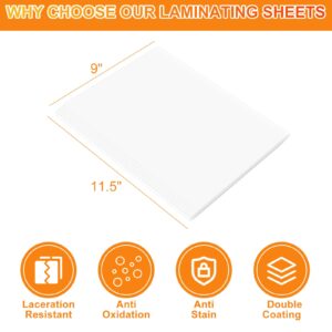 CAREGY Thermal Laminating Pouches, 300 Pack Laminating Sheets, 3 Mil, 9 x 11.5 Inches Lamination Sheet Paper for Laminator, Clear, Letter Size, Office and School Supplies