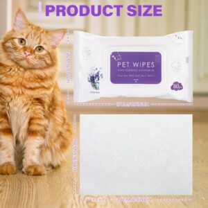 Treela 10 Packs of 800 Dog Wipes Pet Wipes Cat Grooming Supplies for Paws, Butt, Ear, Skin, Eye, Body Cleaning Bath Stain Odor Remover, Home or Travel Use(Lavender)