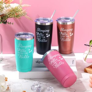 Yaomiao 4 Pcs Nurse Graduation Gifts, Slinging Pills to Pay The Bills Tumbler Cup, 20 oz Tumbler Mug with Lid and Straw, Pharmacist Graduation Birthday Gifts for Pharmacy Tech Nursing Women Men