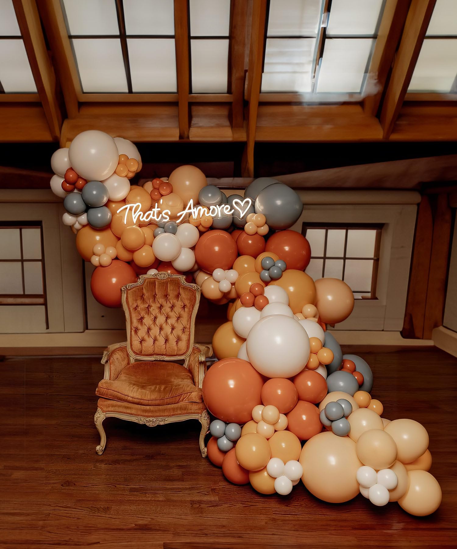 Neutral burnt orange balloon arch kit 130pcs with double stuffed Terracotta orange cream peach gray Balloons for autumn Baby Shower fall Birthday Boho Wedding bride to be decorations