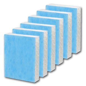 yuefeng humidifier replacement filter t for honeywell top fill humidifier hev615 and hev620 humidifier wicks, compatible with part # hft600, hft600t, hft600pdq (blue-6pcs)