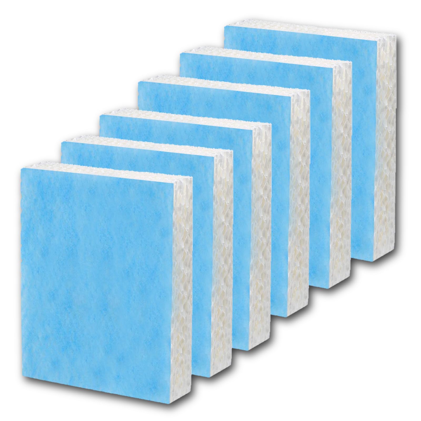 YUEFENG Humidifier Replacement Filter T for Honeywell Top Fill Humidifier HEV615 and HEV620 Humidifier Wicks, Compatible with Part # HFT600, HFT600T, HFT600PDQ (Blue-6pcs)