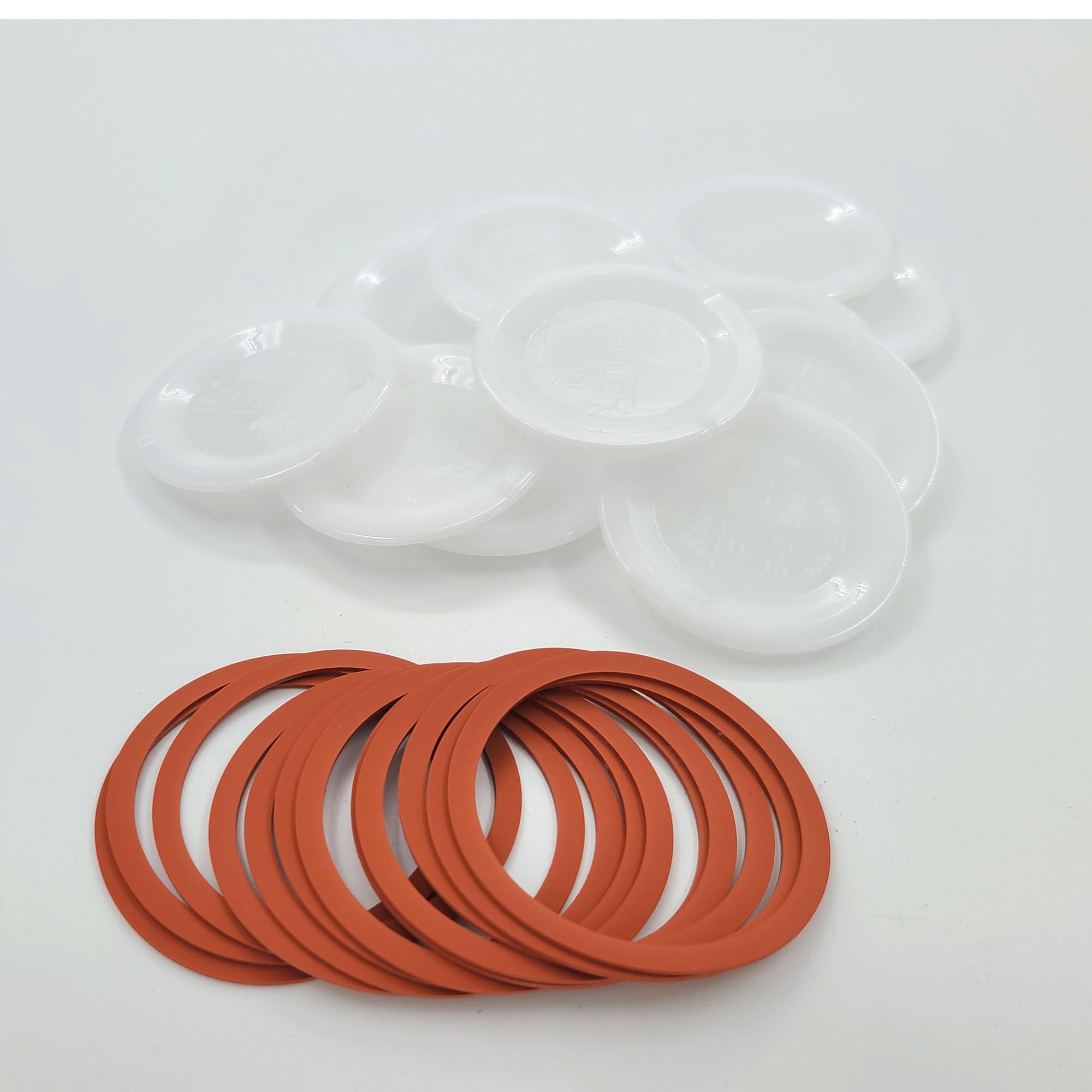 Reusable Canning Lids Bundle Includes 24 Regular Mouth Tattler Lids and Rings and 24 Dissolvable Sunivale Jar Labels For Use With Hot Water Bath, Vacuum Sealer and Pressure Canning Methods Made in USA