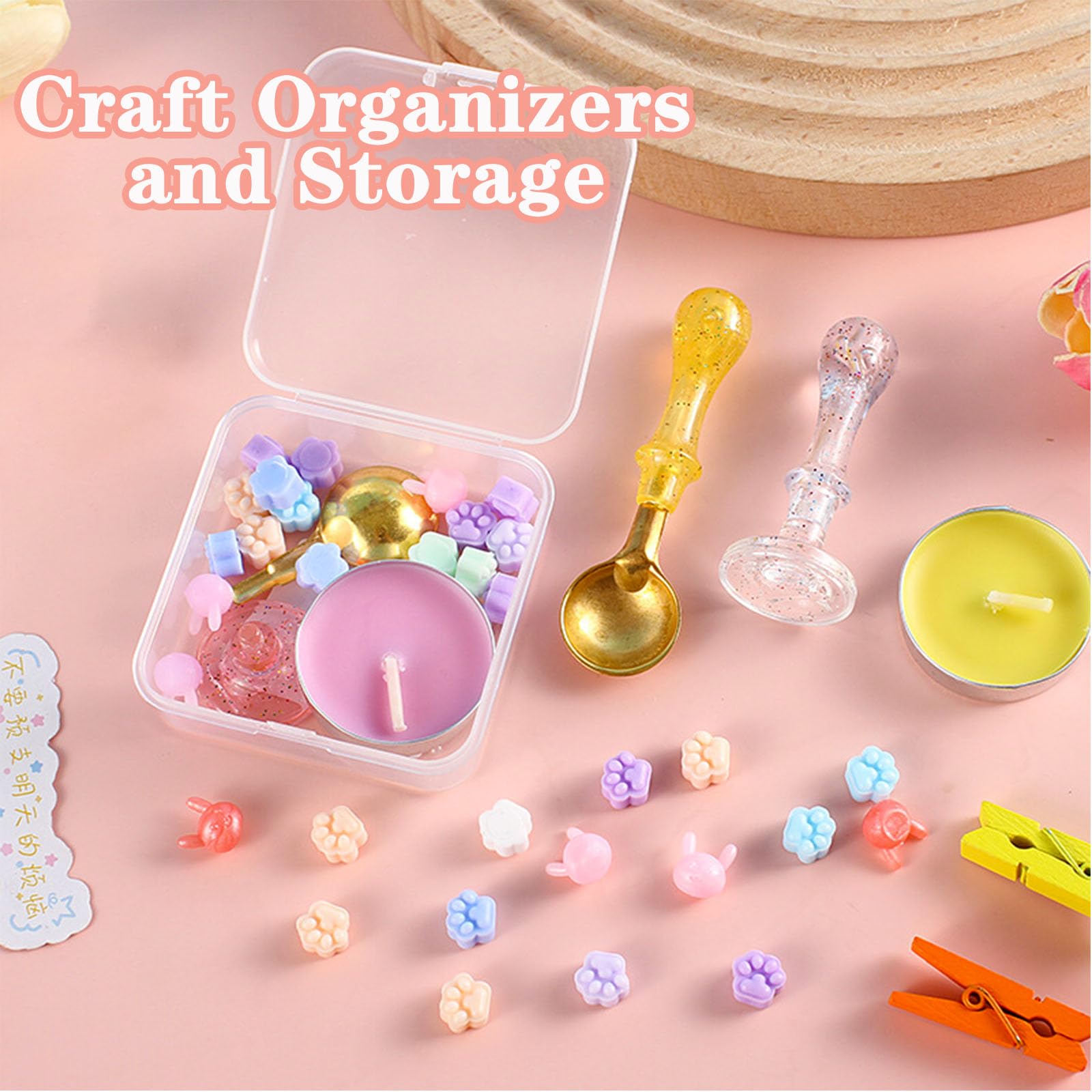 48Pcs Bead Organizer Storage Boxes,Small Clear Plastic Containers Box with Hinged Lid for Jewelry,Diamonds,DIY Art Craft Accessory(2.17 x 2.17 x 0.79 Inch)