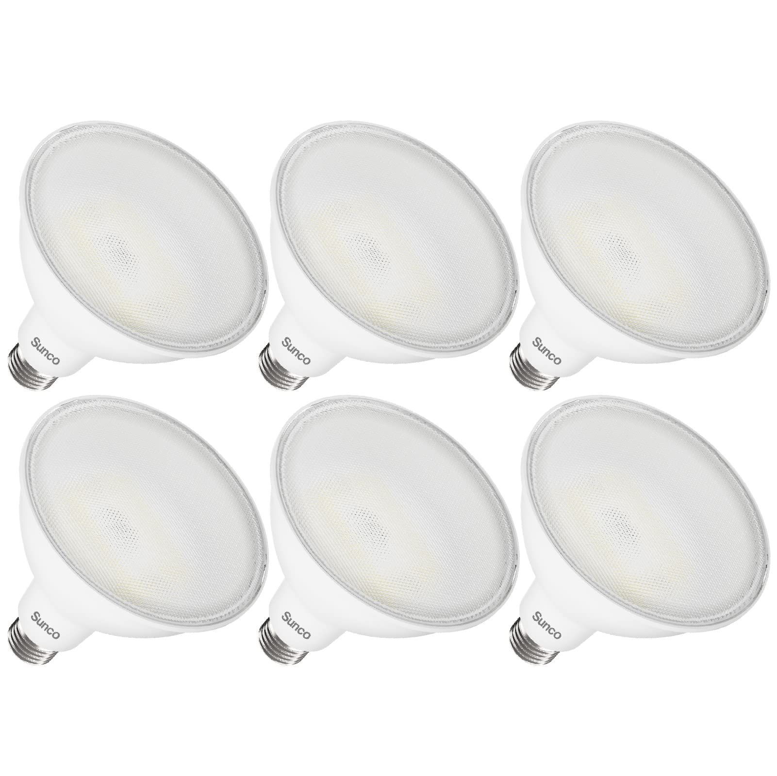 Sunco 6 Pack 2800 Lumens Outdoor Led Flood Light Waterproof PAR38 LED Bulb Dimmable, 20W=250W, 5000K Daylight, E26 Base, UL Listed