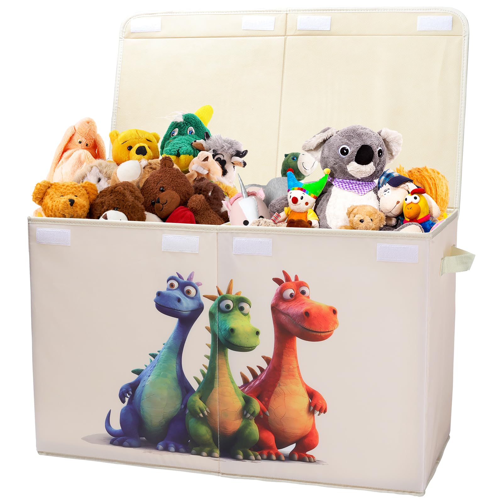 Unicorn Toy Box Chest with Flip-Top Lid for Kids, Large Collapsible Oxford Toy Storage Box with Handles for Girls, Waterproof Sturdy Dustproof Toy Box for Bedroom Playroom, 25.5×11.8×15.7 Inch