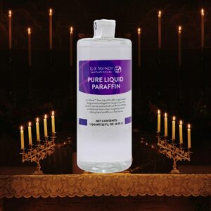 Altar Pure Liquid Paraffin Candle Fuel for Liturgical use | Liquid Church Candle Fuel Wax Free | Suitable for use in All Candle Shells | 1 US Quart or 32 Fluid Ounces.