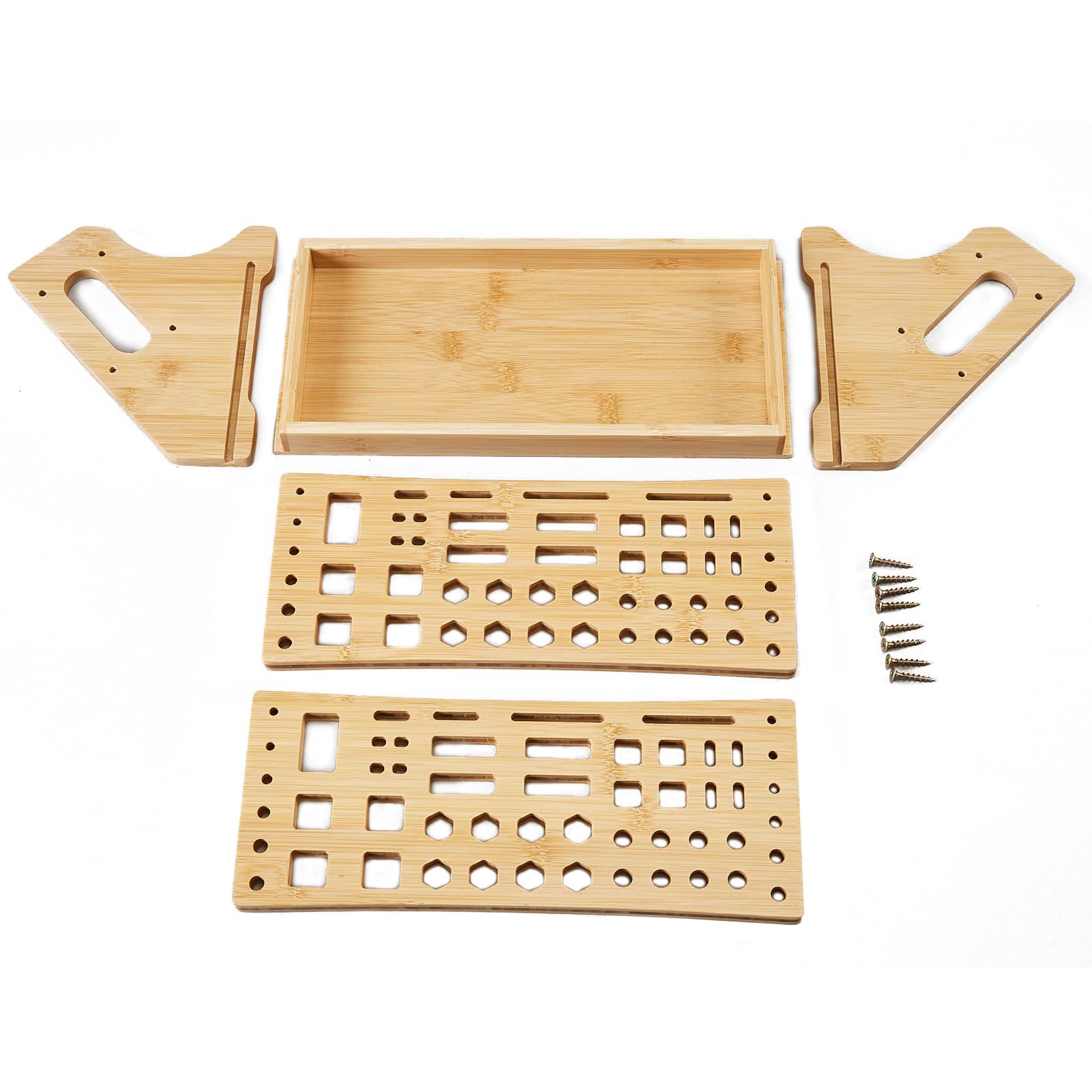 ESYTEOOT Bamboo Screwdriver Organizer Rack Tools Desktop Hand Tool Stand and Repair Tool Storage Holder