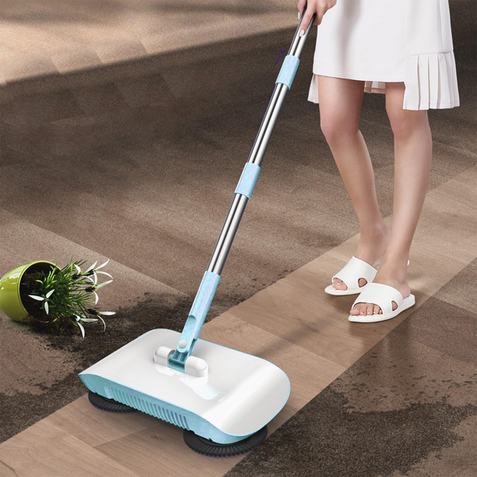 Household Hand Push Sweeper Sweeping Machine Mop Broom Dustpan Floor Cleaning Tools