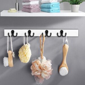 Lansonee 4 Pcs Double Prong Robe Hooks, Dual Coat Hooks Wall Mounted Hanging Clothes for Bathroom Bedroom Door Wall Retro Metal Cloth Hanger Double Coat Hooks with 8 Screws (Sliver)