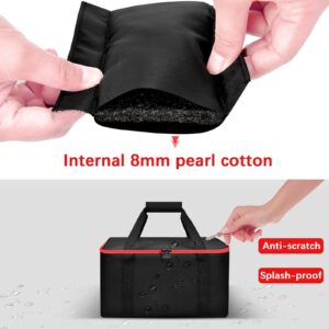 Peciue Air Compressor Bag Compatible with Milwaukee M18 Inflator 2848-20, Pump Carrying Box for Milwaukee Tools Accessories, Tire Inflator Holder for Battery Pack 18V 3.0 to 9.0 Ah- Black (Case Only)