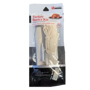 turkey basics kit: make the perfect turkey, includes pop-up timer, stuffing bag, twine & 6 stainless steel turkey lacers