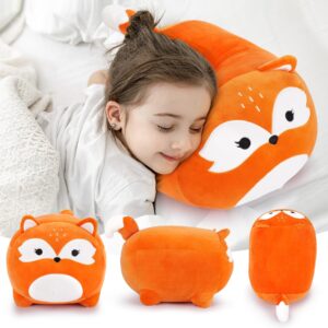 Fox Stuffed Animal-16" Fox Plush Pillow, Orange Fox Plushies, Stuffed Fox Plush Toy Cute Foxy Stuffed Animal Fox Plushie Pillow, Room Decor Chrismas Birthday Gifts for Kids Girls Boys Girlfriend