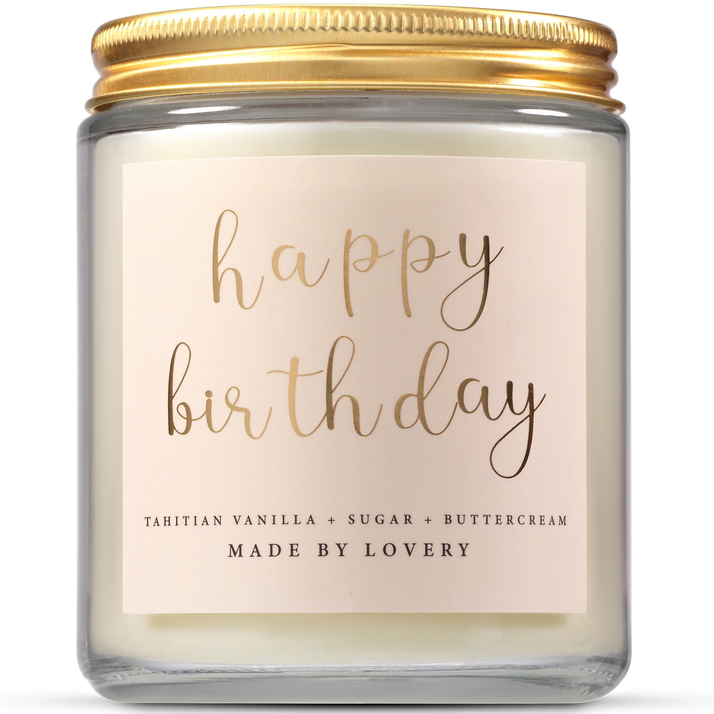 Birthday Gifts for Women, Mom Birthday Gifts, Luxury Soy Candle with Sterling Silver CZ Halo Necklace & Jewelry Pouch - Happy Birthday Candles, Vanilla Birthday Cake Scent, Unique Birthday Gifts Set