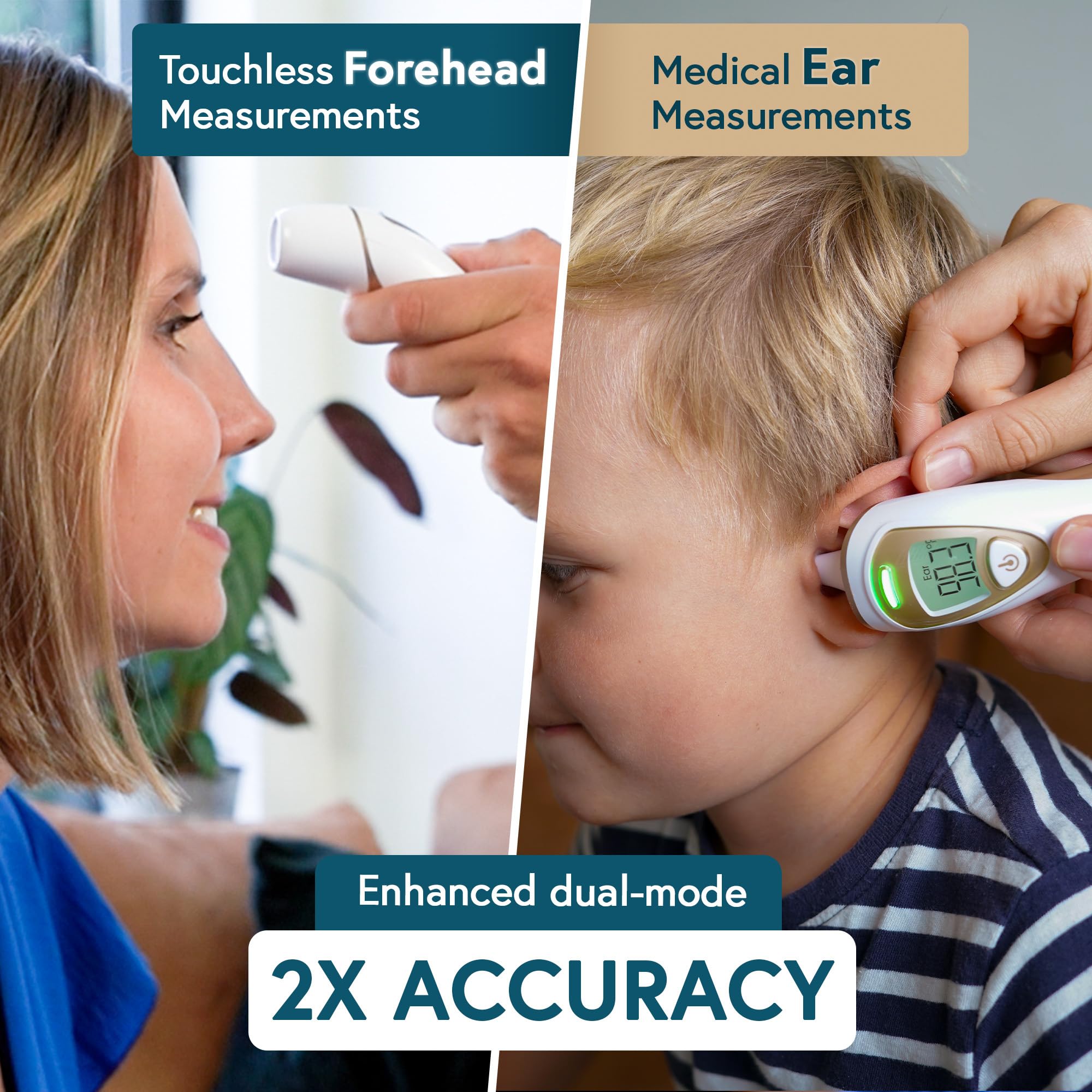 iProvèn Pro Series | Non-Touch Forehead Thermometer with Ear Function | FSA HSA Eligible | Superior Accuracy for Adults, Kids, Babies | Premium Digital Thermometer for Adults and All Ages