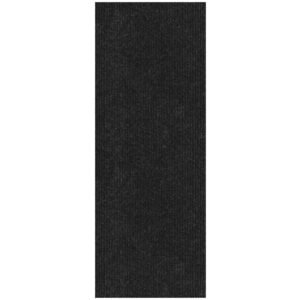 Sweet Home Stores Solid Design Non-Slip Rubberback 3x4 Indoor/Outdoor Area Rug for Entryway, Kitchen, Living Room, Garage, Patio, 2'7" x 4', Black