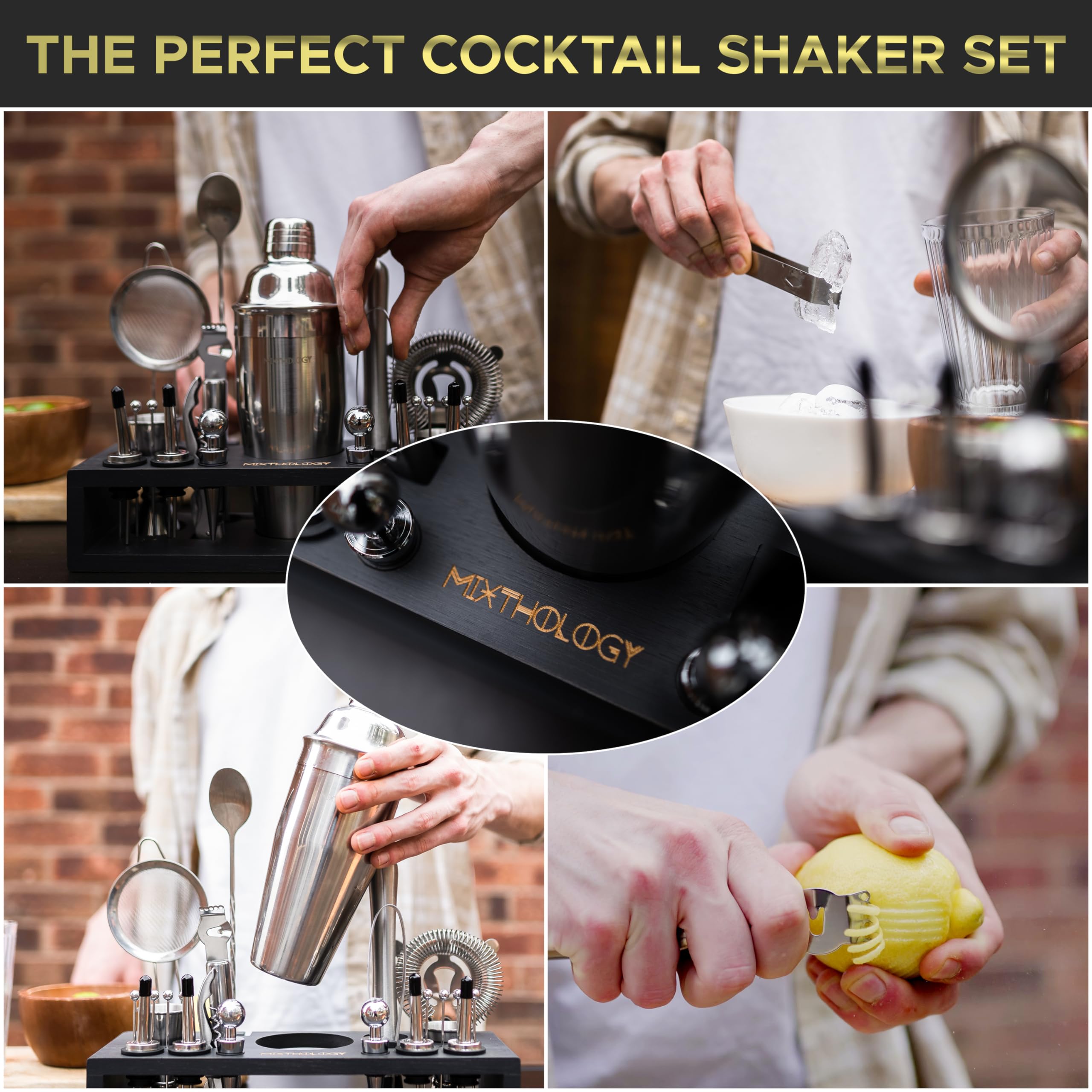 Mixology Bartender kit | 31 Piece Professional Bartender Set by Mixthology - bar Tools, Accessories, and bar Sets for The Home by Bartenders. Gift The Perfect Cocktail Shaker