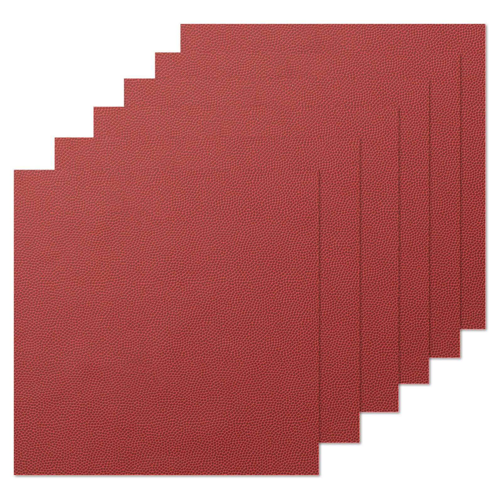 PYD Life 6 Pack Faux Leather Sheets 12" x 12" Red for Glowforge Xtool Laser Engraving,Leather Patches for Silhouette Curio 2 Foil Transfer Leather Craft