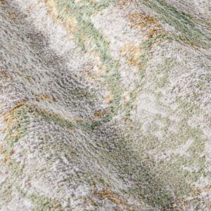 TOWN & COUNTRY LUXE Opaline Bold Marble Area Rug with Glam Metallic Ribbed Texture Pile, Sage Green, 7'10"x10'2"