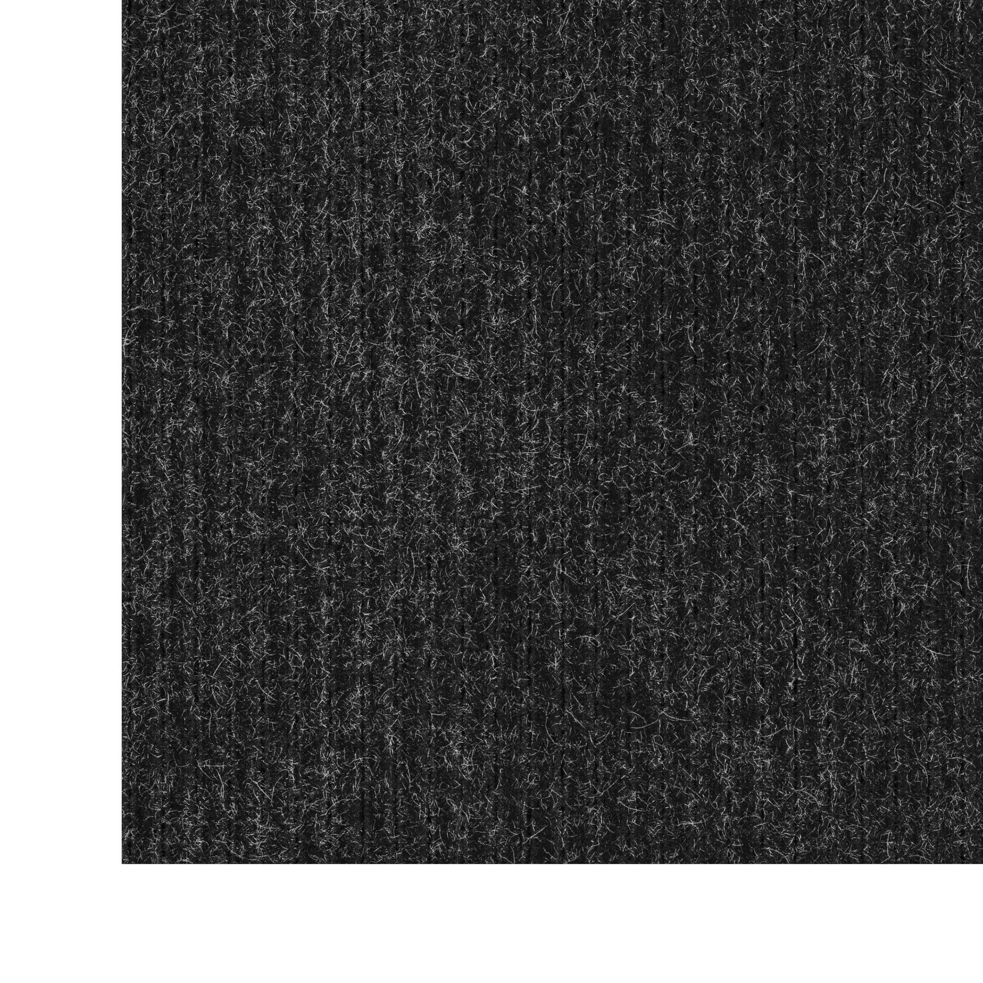 Sweet Home Stores Solid Design Non-Slip Rubberback 3x4 Indoor/Outdoor Area Rug for Entryway, Kitchen, Living Room, Garage, Patio, 2'7" x 4', Black