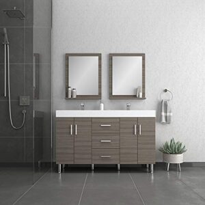 Alya Bath Ripley Bathroom Vanity, 60", Gray