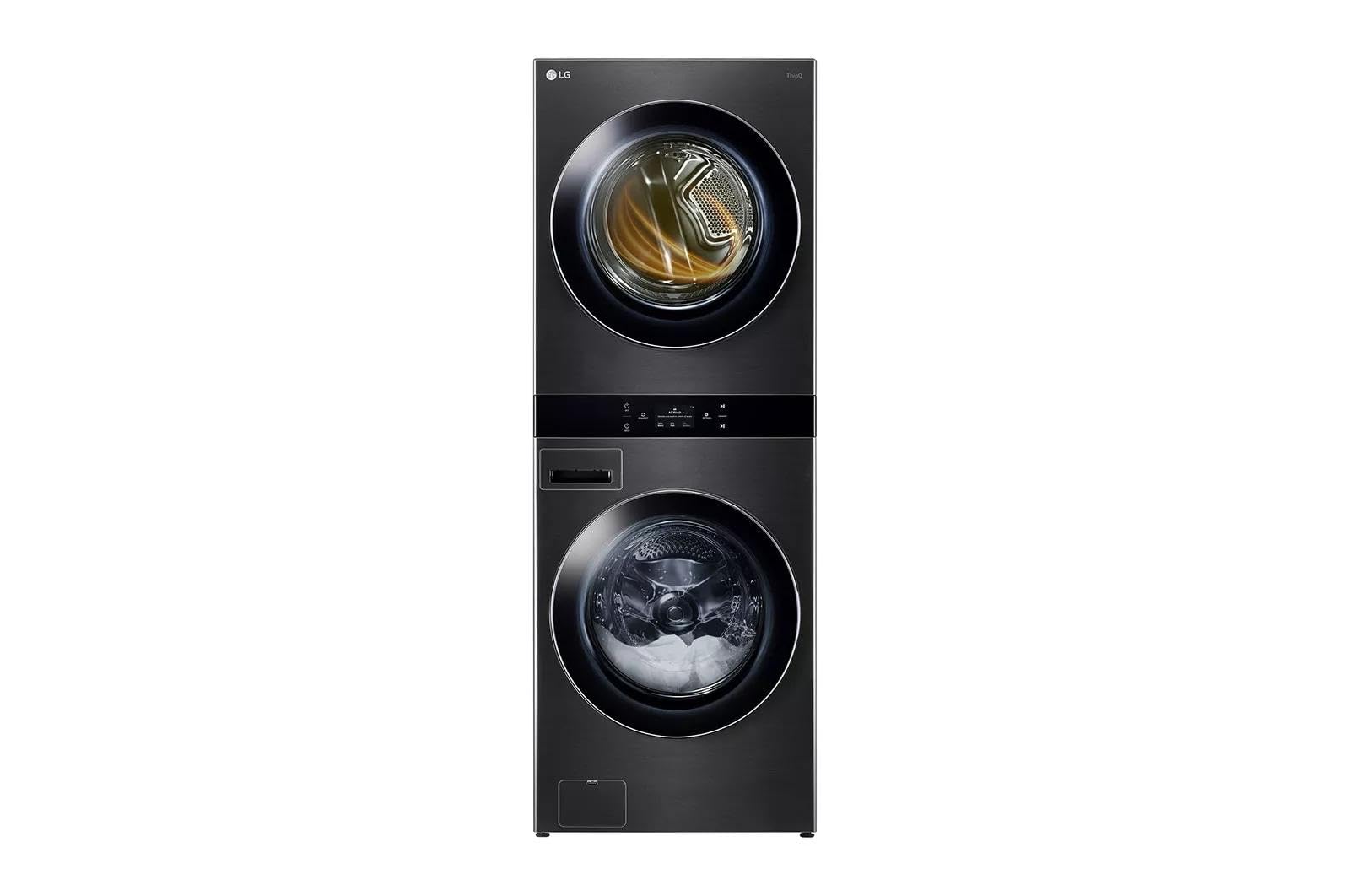 LG WKEX300HBA Single Unit Front Load WashTower™w. Center Control® 5.0 cu.ft. Washer & 7.4 cu.ft. Electric Dryer