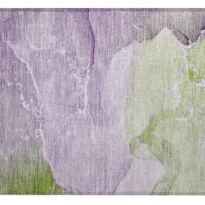 Addison Rugs Chantille ACN517 Purple 1'8" x 2'6 Indoor Outdoor Area Rug, Stain Resistant, Machine Washable, Non Shedding, Bedroom, Living Room, Dining Room, Kitchen Rug