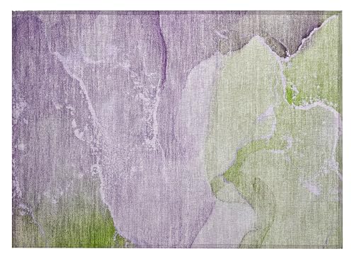 Addison Rugs Chantille ACN517 Purple 1'8" x 2'6 Indoor Outdoor Area Rug, Stain Resistant, Machine Washable, Non Shedding, Bedroom, Living Room, Dining Room, Kitchen Rug