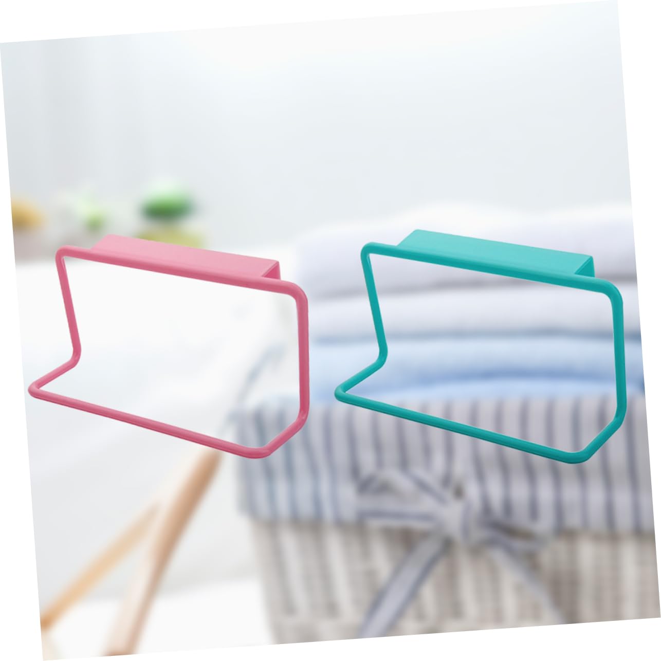 Cabilock Rag Hanger 2pcs Towel Holder Clothes Rack Hangers Duster Cloth Shelf Duster Cloth Hanger Towel Shelf Rag No Trace Bathroom Towel Shelves