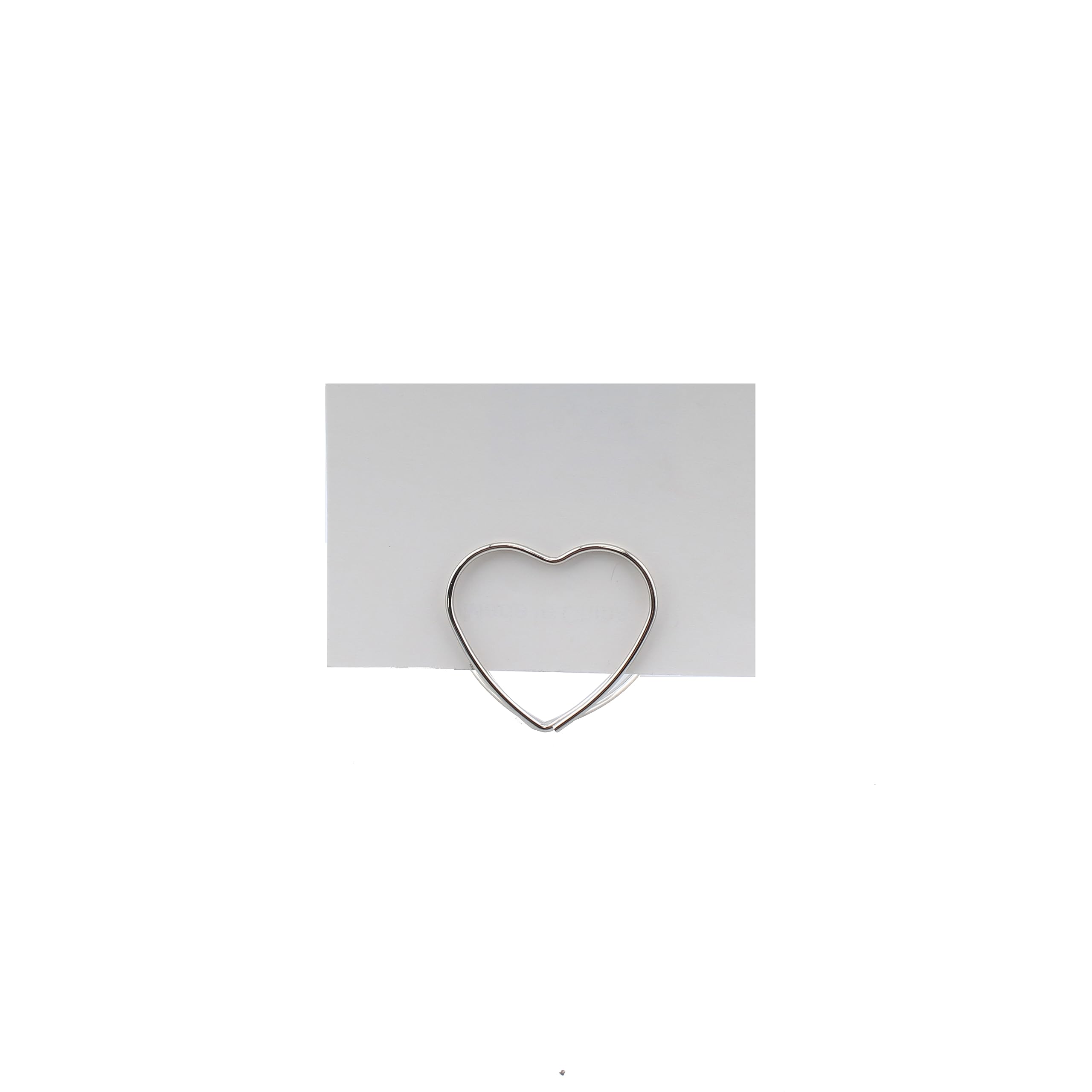 TAODAN 20PCS Silver Table Number Holders Heart Shape Place Card Holder Playing Card Holders Table Picture Stands Mini Photo Holder for Wedding Birthday Bridal Baby Shower Party