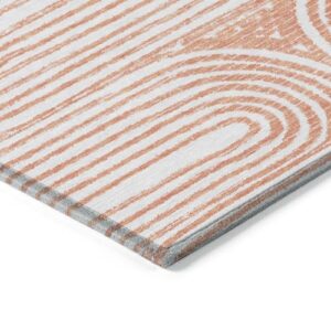 Addison Rugs Chantille ACN140 Orange 2'6" x 3'10 Indoor Outdoor Area Rug, Stain Resistant, Machine Washable, Non Shedding, Bedroom, Living Room, Dining Room, Kitchen Rug