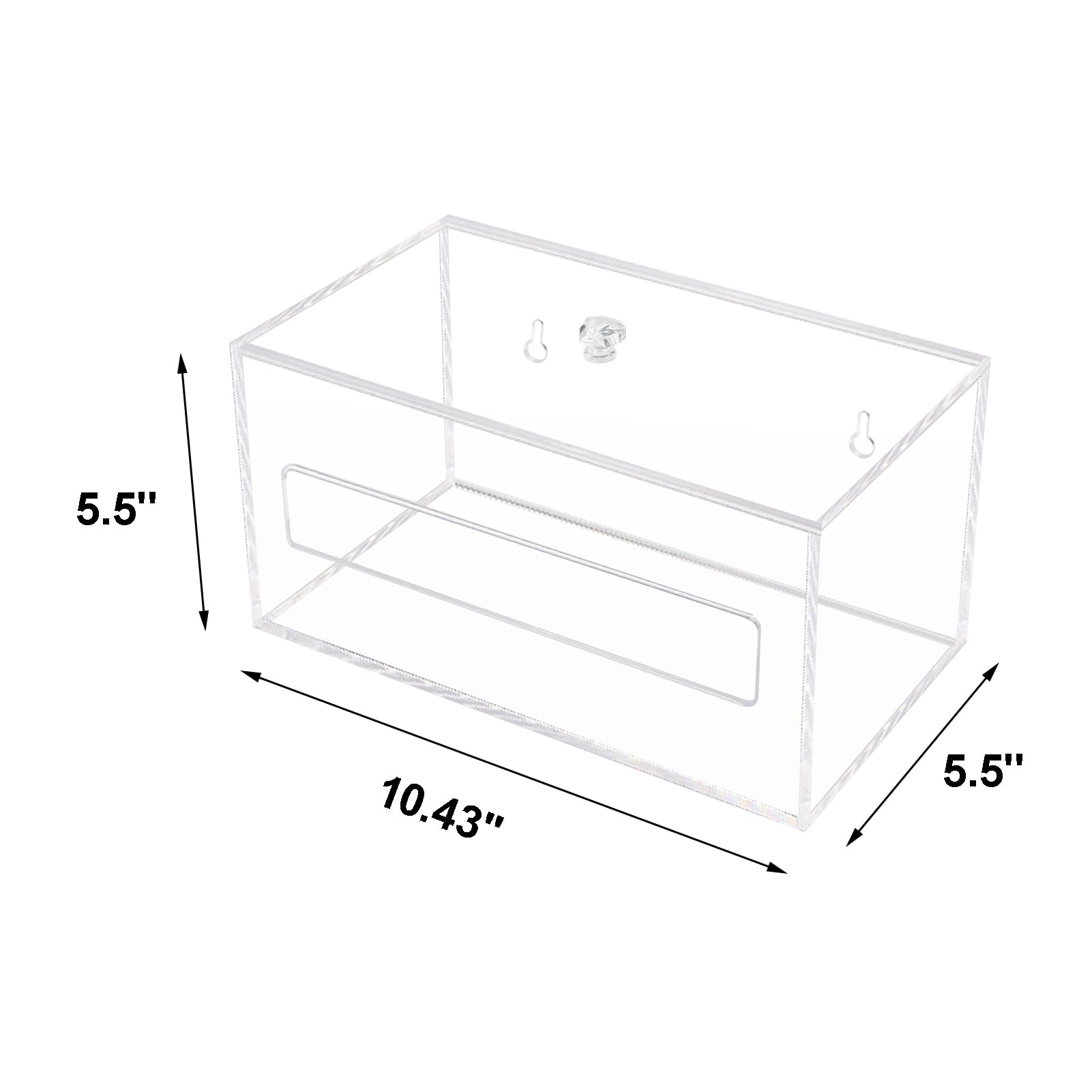 Trash Bag Organizer Dispenser, Acrylic Garbage Bag Holder Dispenser, Trash Bag Roll Dispenser for Wall Mount