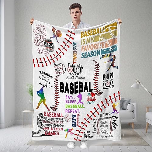 Baseball Gifts for Boys 8-12,Baseball Blanket Warm Soft Baseball Throw Blankets 60X50 Inches,Baseball Gifts Baseball Lovers/Team Player Blankets Gift for Girls Boys Men (Baseball)